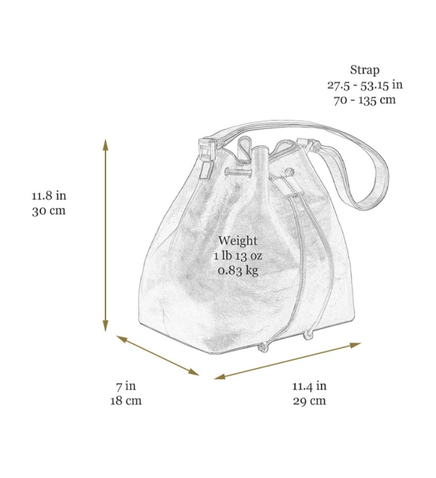 Жіноча шкіряна сумка-відро - Sybil - Коньячно-коричневий колір - Time Resistance 5249001