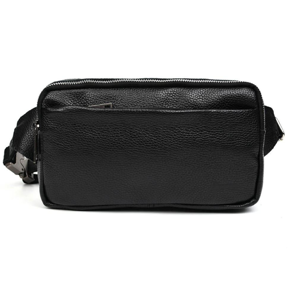 Large waist bag with two compartments TARWA FA-0704-4lx textured leather