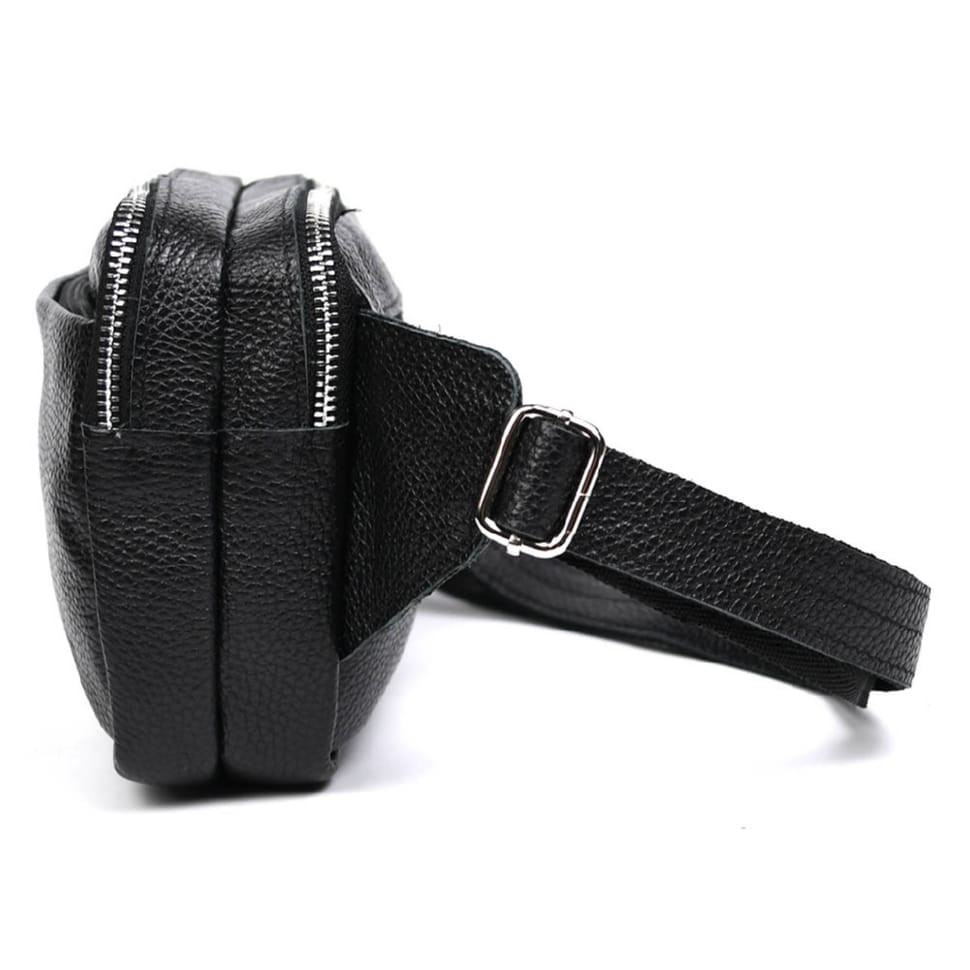 Large waist bag with two compartments TARWA FA-0704-4lx textured leather