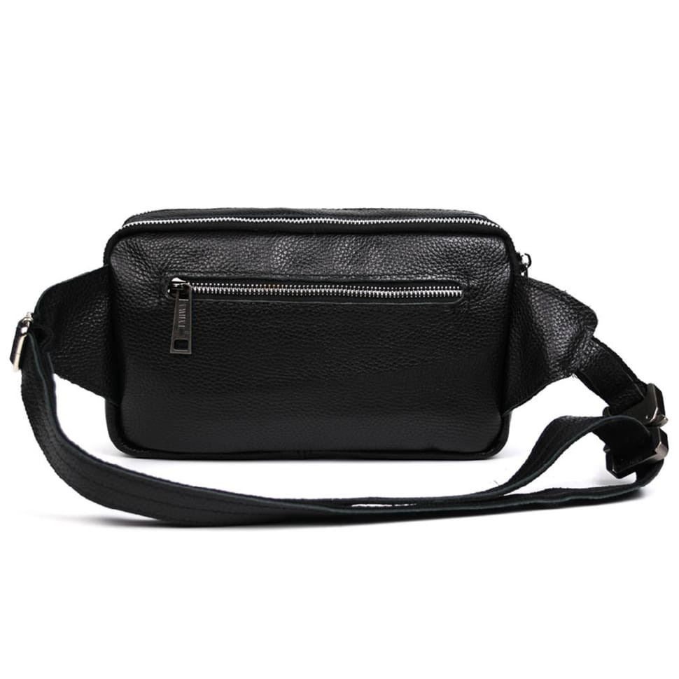 Large waist bag with two compartments TARWA FA-0704-4lx textured leather