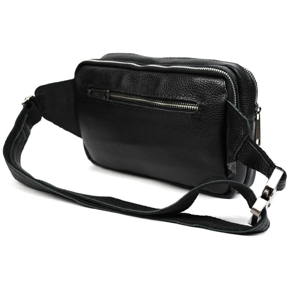 Large waist bag with two compartments TARWA FA-0704-4lx textured leather