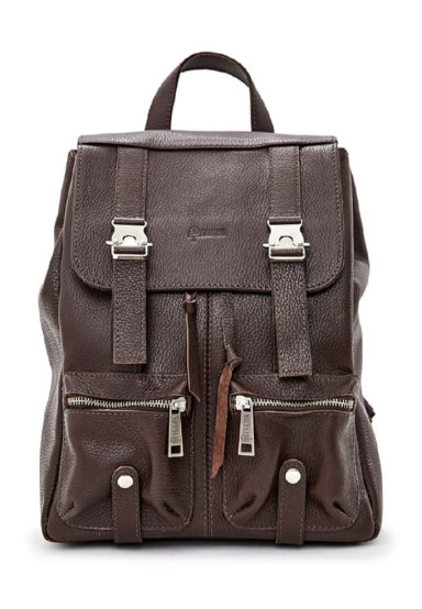 Leather backpack from leather flotar FC-3016-4lx TARWA dark brown