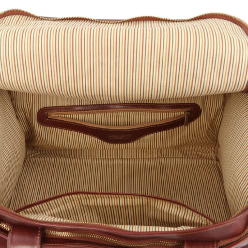 TL Voyager Дорожня шкіряна сумка Tuscany з бічними кишенями - Великий розмір TL142135