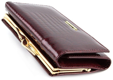 Бордовый лаковый кошелёк Marco Coverna 403-2490-4