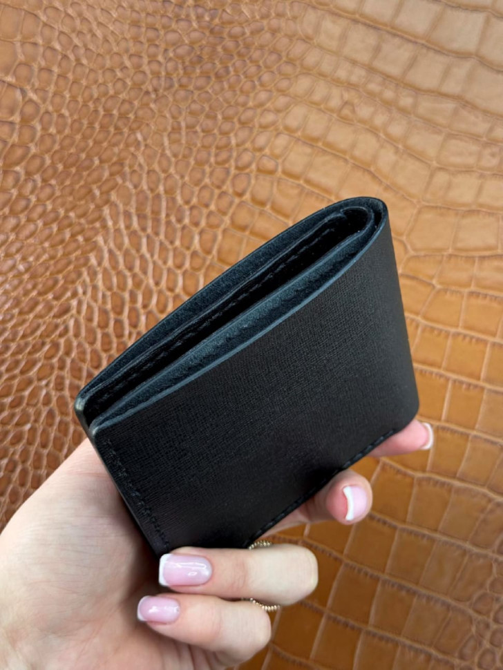 Men's bifold wallet made of genuine leather SG001 (black)
