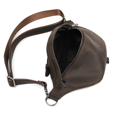 Womens leather fanny pack waist bag Limary Lim-061RC crazy horse