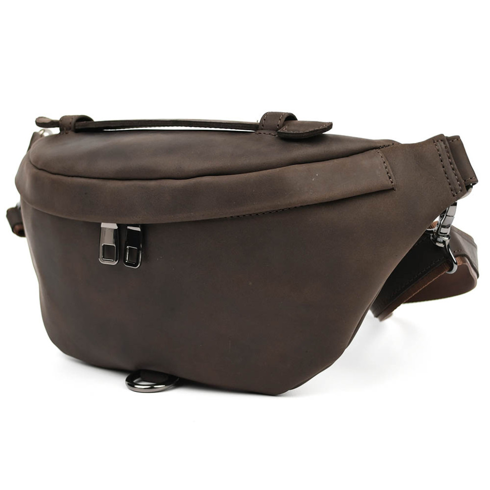 Жіноча шкіряна бананка напоясна сумка Limary Lim-061RC крейзі хорс