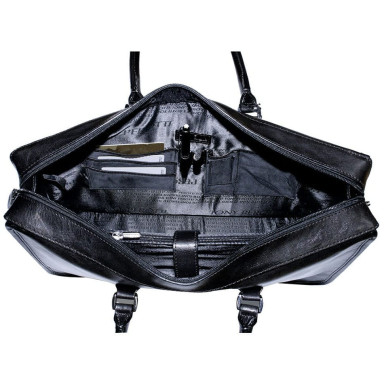 Leather briefcase Italico 8098 nero black Toni Perotti