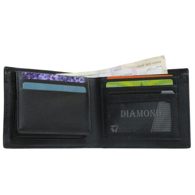 Leather wallet Diamante 2021 nero black