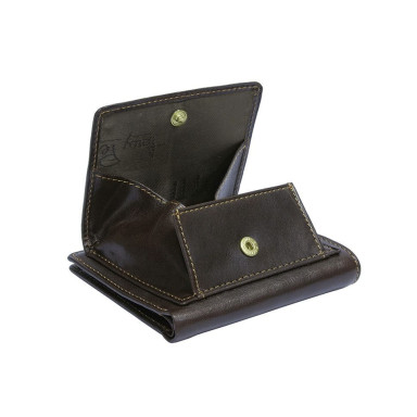 Leather wallet Italico 1619 moro brown