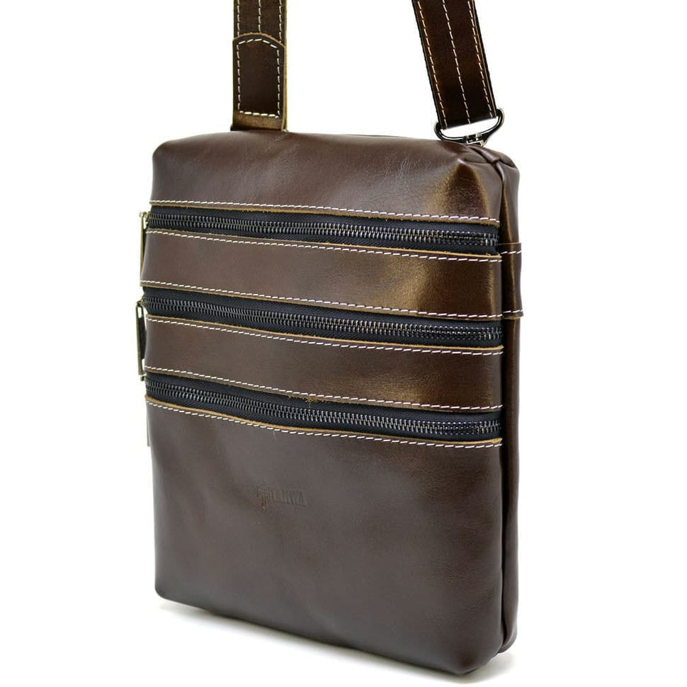 Чоловіча сумка на плече GX-1034-3mdL зі шкіри Алькор