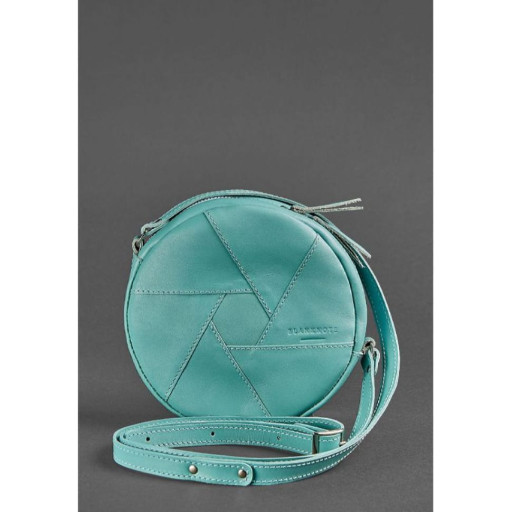 Шкіряна жіноча сумка Бон-Бон бірюзова