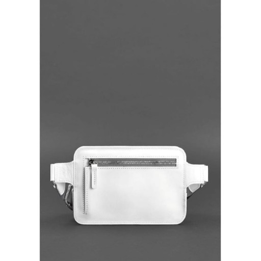 Шкіряна жіноча поясна сумка Dropbag Mini біла