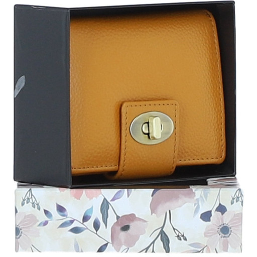 Жіночий шкіряний гаманець Ashwood Y60 Mustard (Гірчичний)