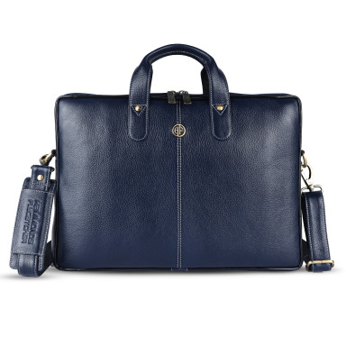 13 Hammonds Flycatcher LB106 Blue Leather Laptop Bag