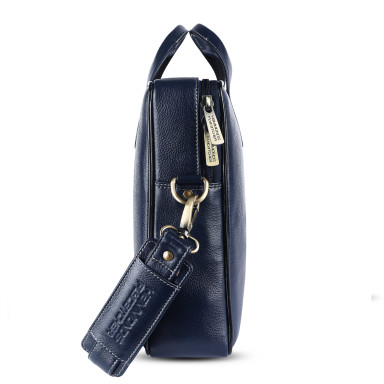 13 Hammonds Flycatcher LB106 Blue Leather Laptop Bag