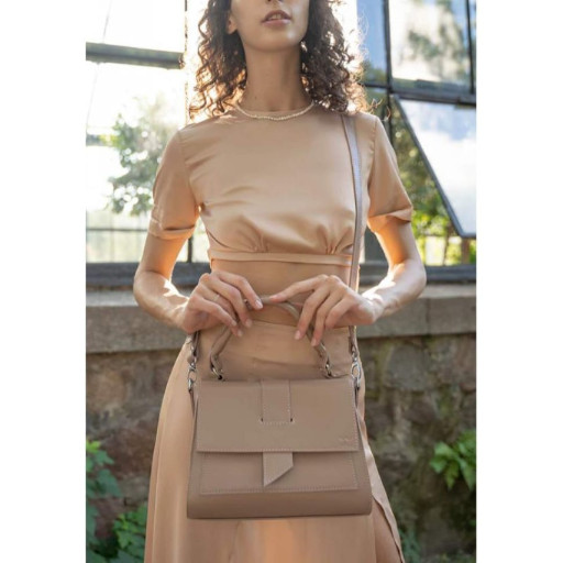 Жіноча шкіряна сумка Ester карамель краст