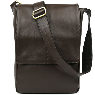 Mens leather shoulder bag A4 brown GC-1501-3md TARWA