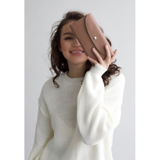 Шкіряний гаманець Smart Wallet карамель краст