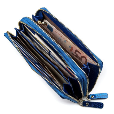 Гаманець жіночий ST Leather 18447 (S5001A) на блискавки Синій