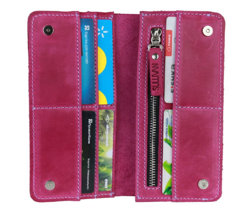 Гаманець жіночий шкіряний великий SULLIVAN 80258(10) фуксія