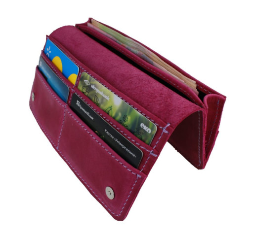 Гаманець жіночий шкіряний великий SULLIVAN 80258(10) фуксія