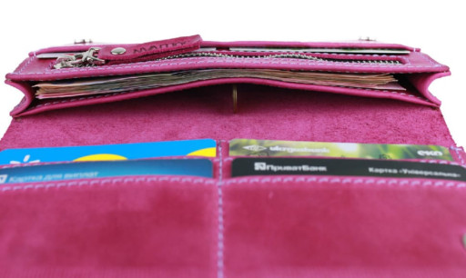 Гаманець жіночий шкіряний великий SULLIVAN 80258(10) фуксія