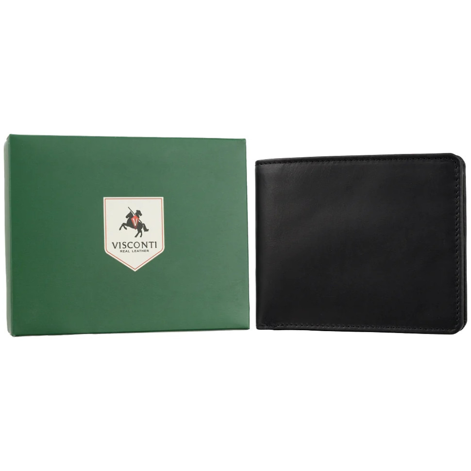 Гаманець чоловічий Visconti 707 Shield (Matte Black)