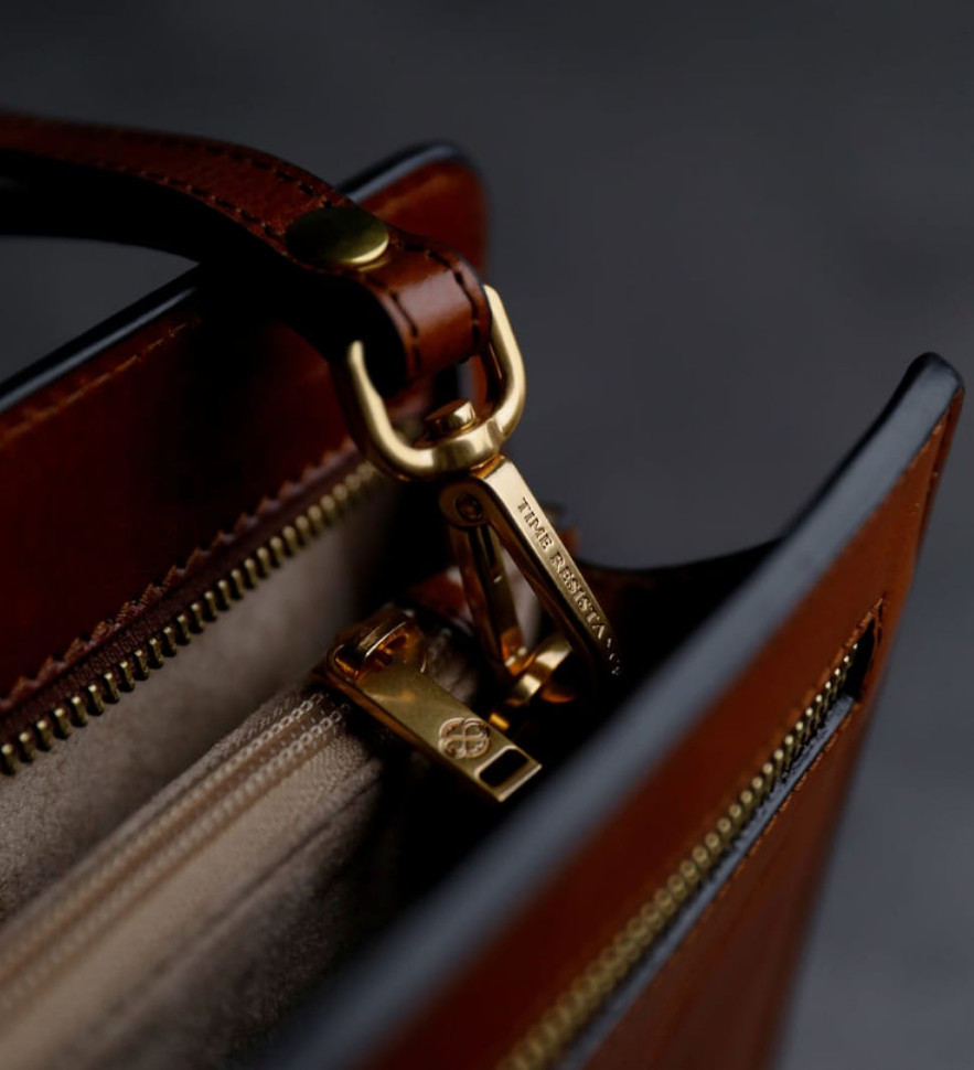 Шкіряний гаманець-клатч - Decameron - Коньячно-коричневий колір - Time Resistance 5225501