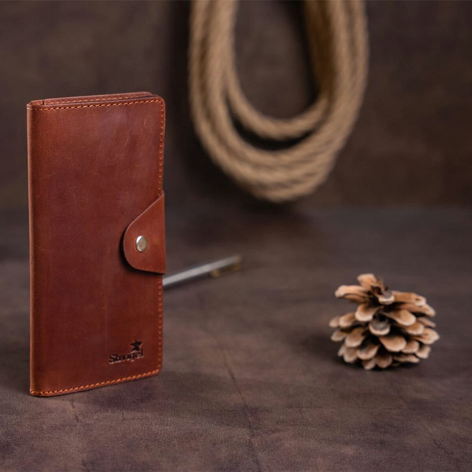 Гаманець чоловічий з вінтажній шкіри SHVIGEL 16167 Коричневий