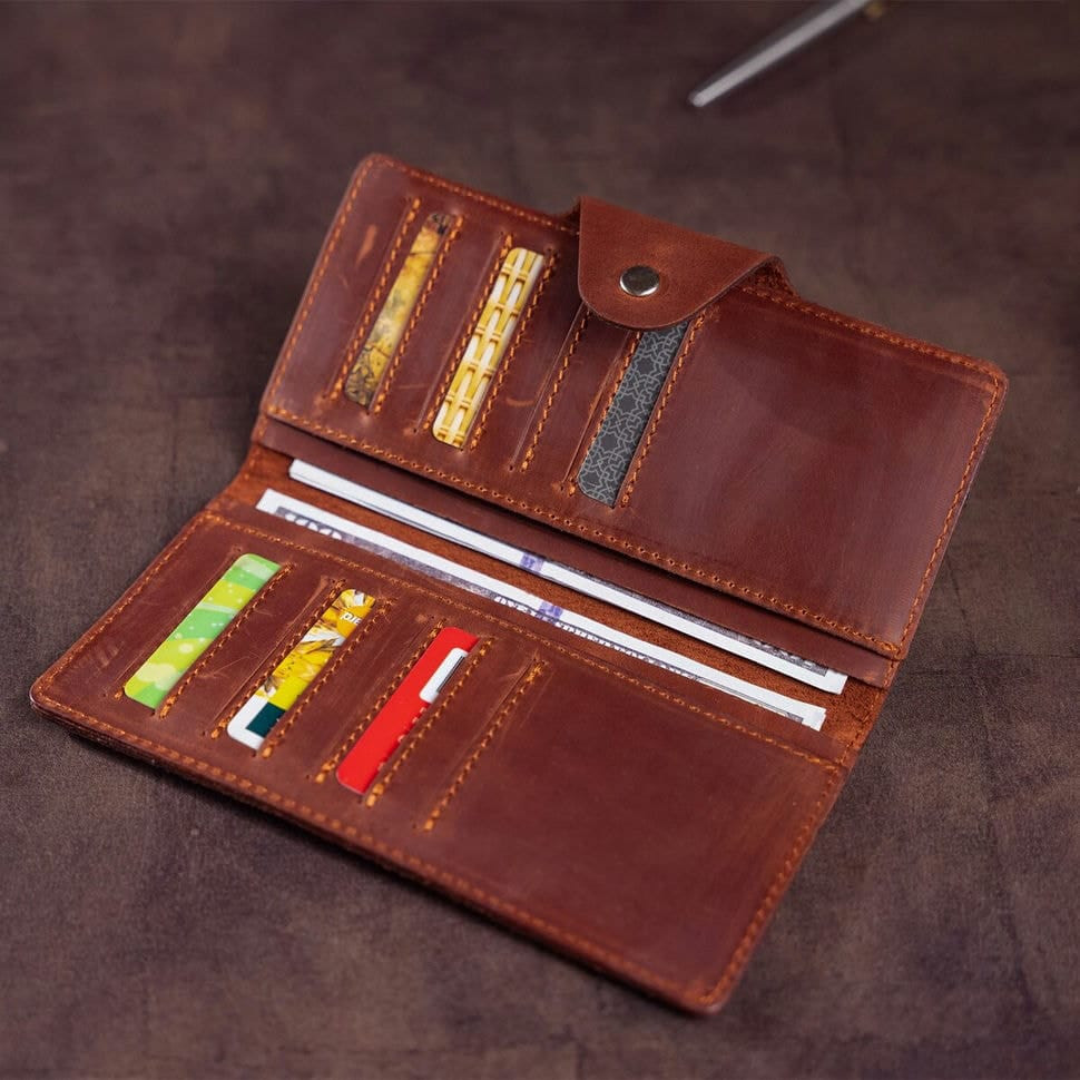 Гаманець чоловічий з вінтажній шкіри SHVIGEL 16167 Коричневий