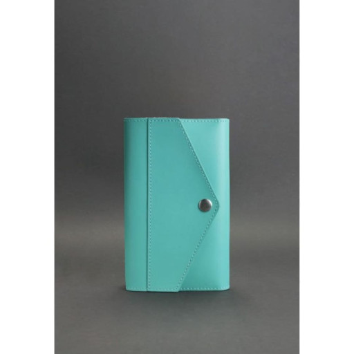 Жіночий шкіряний блокнот (Софт-бук) 2.0 бірюзовий