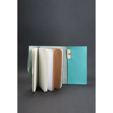 Women's leather notebook (Soft-book) 2.0 turquoise