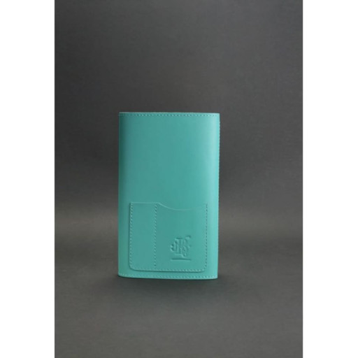 Жіночий шкіряний блокнот (Софт-бук) 2.0 бірюзовий