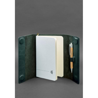 Leather notebook soft beech 7.0 green