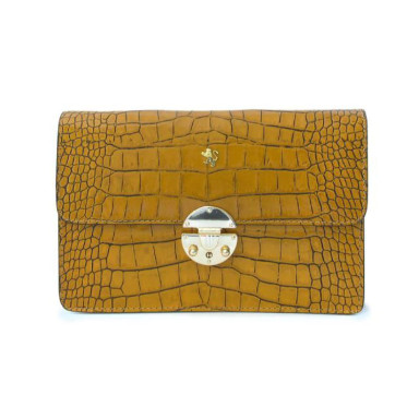 Pratesi KSE202/D - Lucrezia De' Medici King Cross Body Bag in cow leather King Mustard
