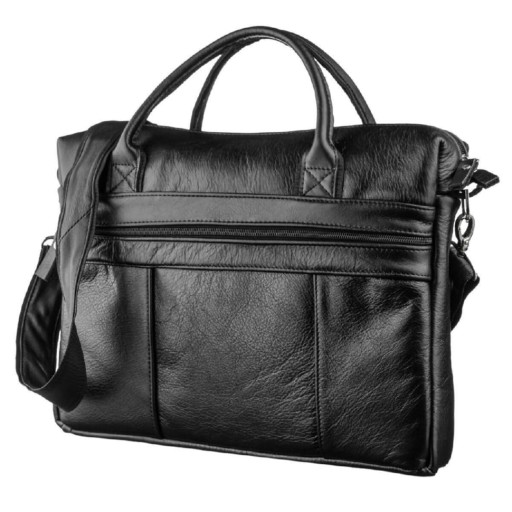 Сумка чоловіча в м'якій шкірі SHVIGEL 15306 Чорна