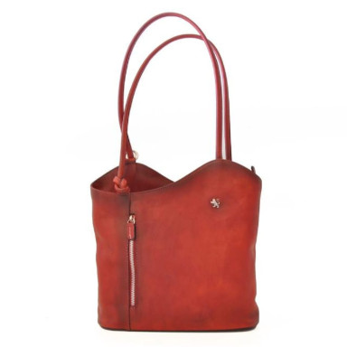 Pratesi BCL465 - Consuma Shoulder Bag in cowhide leather Bruce Cherry