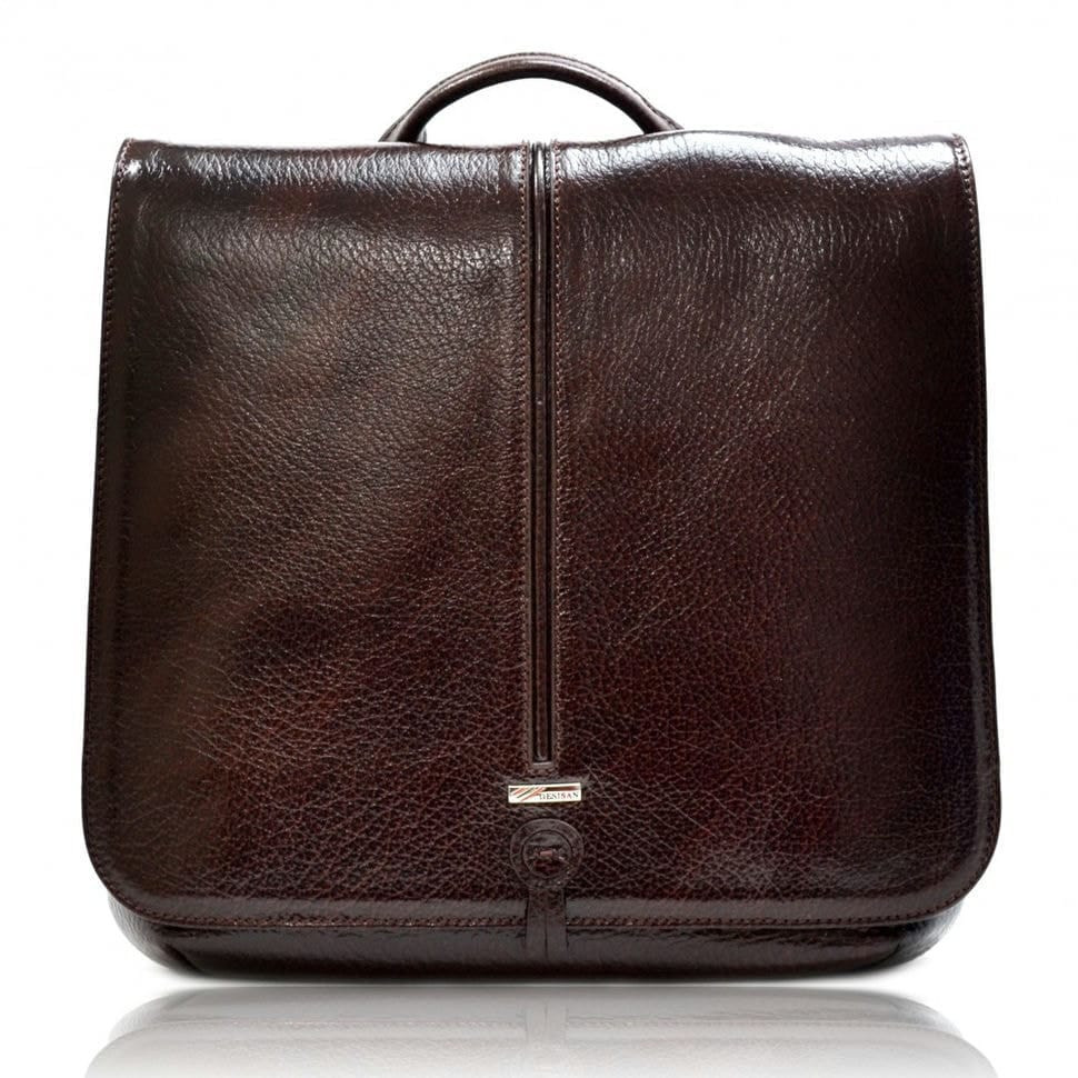 Барсетка м'яка шкіряна DESISAN 341-019 коричневий флотар