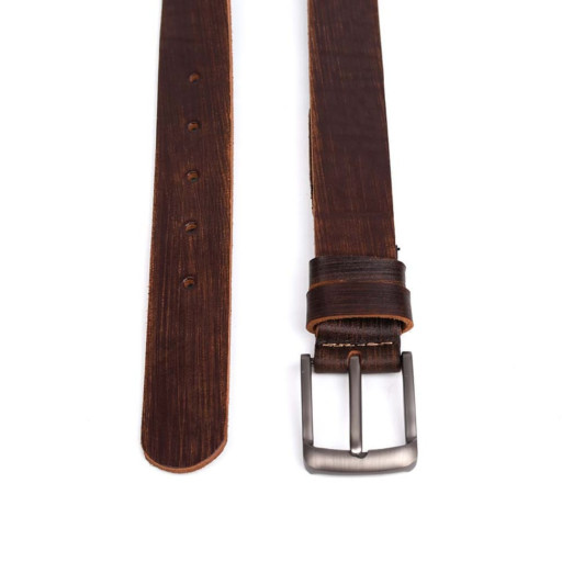 Ремінь коричневий тертий цільний LIMARY SK10-01C-satin