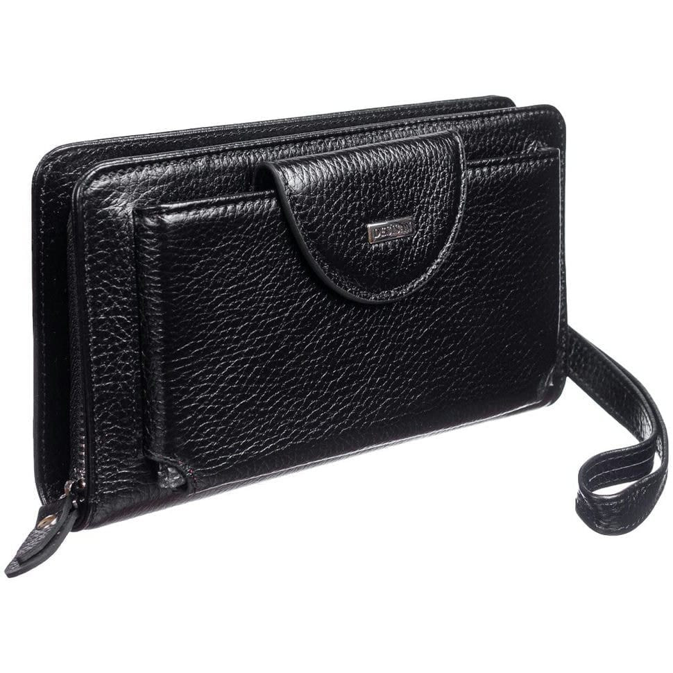 Гаманець жіночий шкіряний Desisan 908-11 чорний флотар