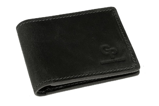 Затискач Grande Pelle 107610 глянцева шкіра чорний