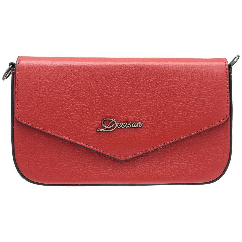 Сумка жіноча шкіра Desisan 817-4 червоний флотар