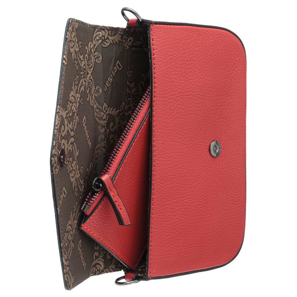 Сумка жіноча шкіра Desisan 817-4 червоний флотар