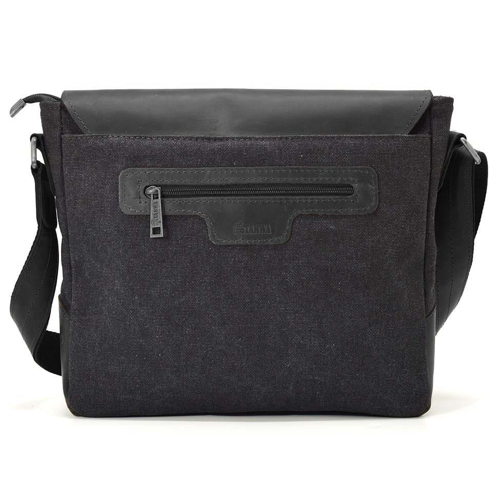 Сумка через плече розміру А4 з парусини та шкіри RAG-6601-3md TARWA