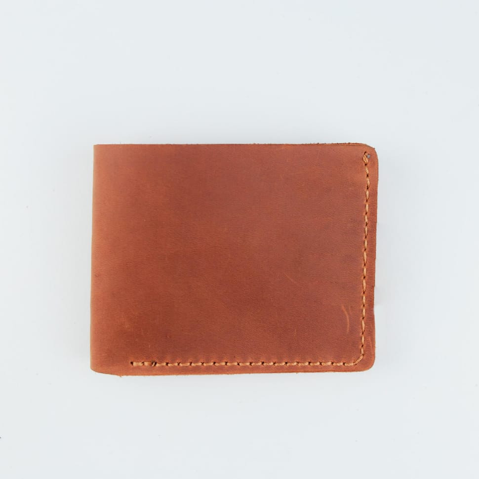 Men's Bifold Wallet Made of Genuine Leather Crazy Horse SH021 (Light Brown)