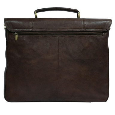 Leather briefcase Varsavia 9943 caffe brown