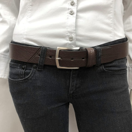 Шкіряний ремень 4014 moro коричневий TONY PEROTTI