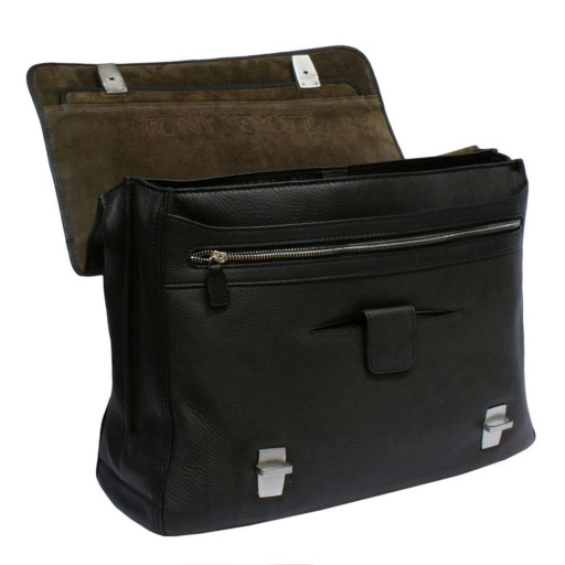 Шкіряний портфель Contatto 9124-40 moro коричневий