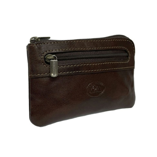 Leather key holder Italico 359 moro brown